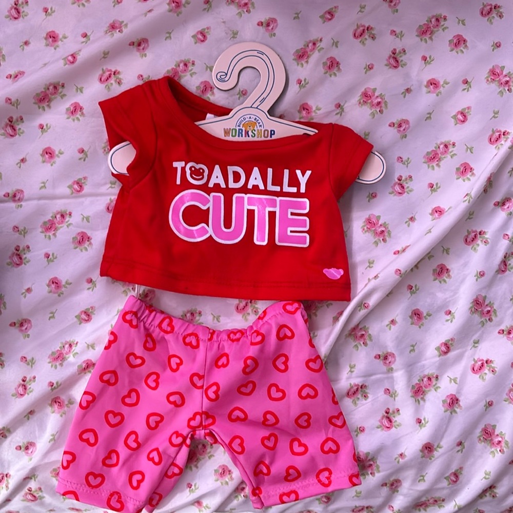 Build a bear red pj set